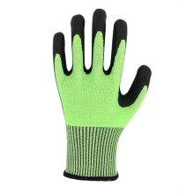 Glass Processing Good Grip HPPE Foam Nitrile Coated Cut Resistant  Level 5 Work Glove